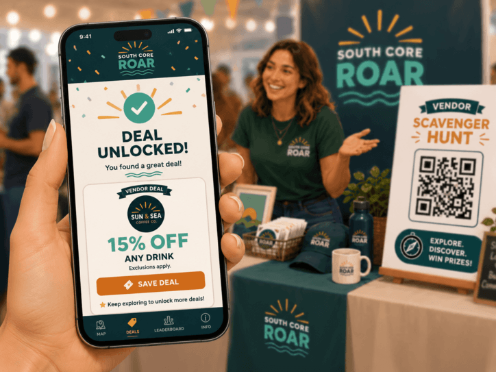 An unlocked vendor deal confirmation on a phone screen